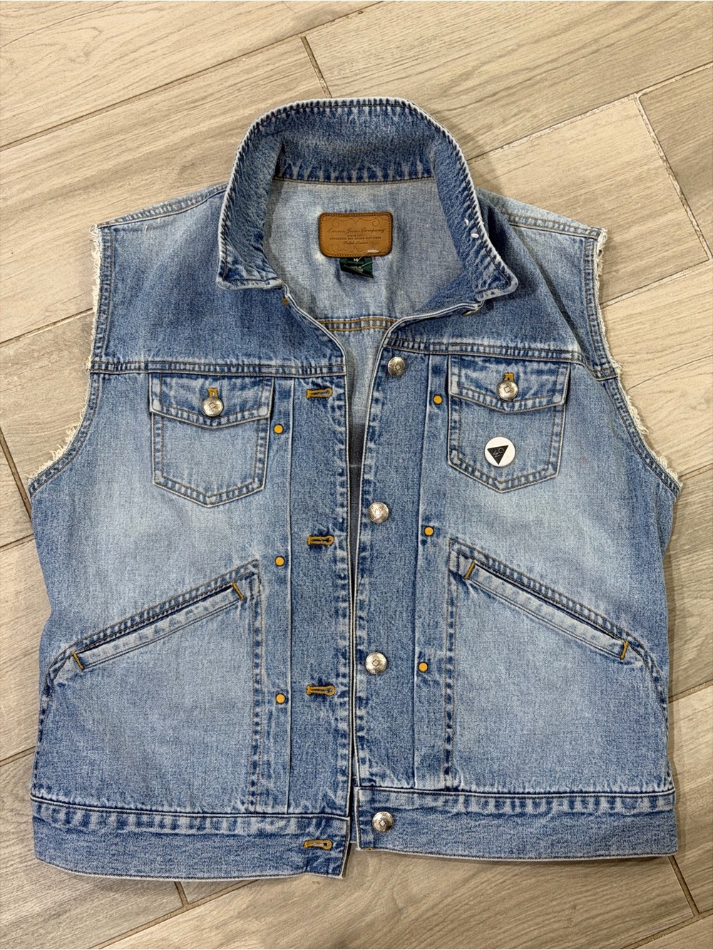 Lauren Jeans Company Denim Vest Size M